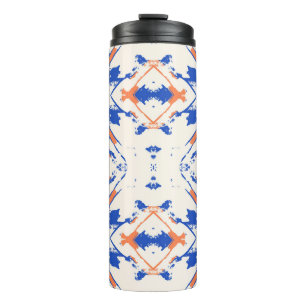 naadloos kleurig hipsterpatroon met geometrische thermosbeker