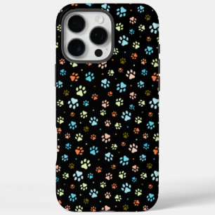 Naadloos Kleurige Kleine Hond Pootjes iPhone 16 Pro Max Hoesje
