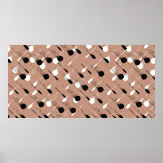 Naadloos kleurloos waterverf patroon poster