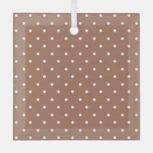 Naadloos lichtbruin stippenpatroon glas ornament