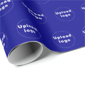 Naadloos Logo blauw pakpapier voor bedrijfspatrone (Rol Hoek)