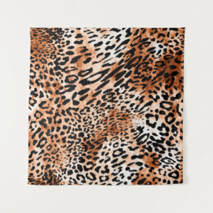 Naadloos luipaardpatroon, Afrikaanse dierenprint Wandkleed