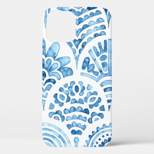 Naadloos marokkaans patroon.  tegel. Blauw Case-Mate iPhone Case (Achterkant)