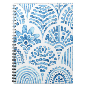 Naadloos marokkaans patroon. tegel. Blauw Notitieboek