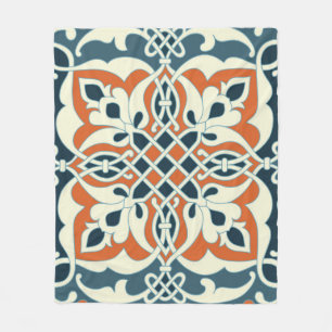 Naadloos medallion  multi-kleurenpatroon fleece deken