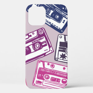 , naadloos, met de hand getekend patroon met oud g iPhone 12 hoesje