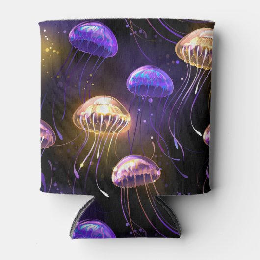 Naadloos met gloeiende kwal blikjeskoeler (Voorkant)