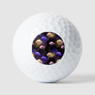Naadloos met gloeiende kwallen golfballen