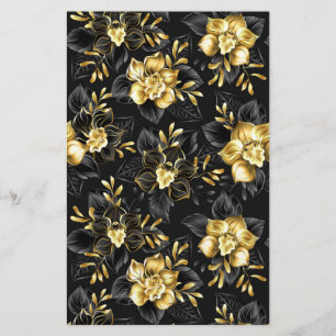 Naadloos met sieraden orchideeën briefpapier