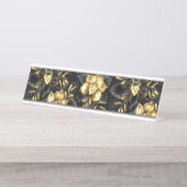 Naadloos met sieraden orchideeën bureau naambordje (Voorkant)