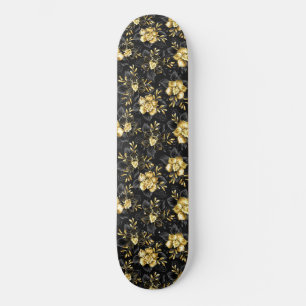 Naadloos met sieraden orchideeën skateboard