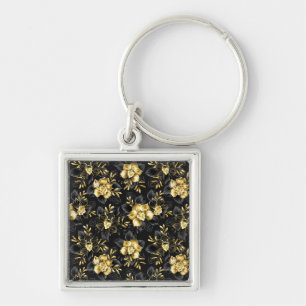 Naadloos met sieraden orchideeën sleutelhanger