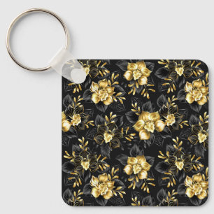 Naadloos met sieraden orchideeën sleutelhanger