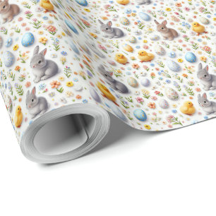 Naadloos Micro Ditsy Patroon - Klein Pasen Element Cadeaupapier
