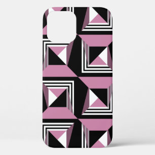 Naadloos modern vierkantspatroon iPhone 12 hoesje