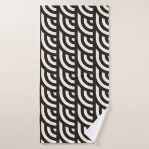 Naadloos monochroom geometrisch patroon. Abstracte Badhanddoek