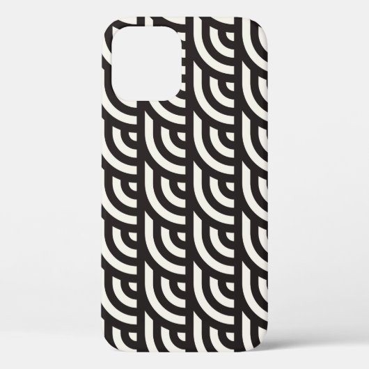Naadloos monochroom geometrisch patroon. Abstracte Case-Mate iPhone Case (Achterkant)