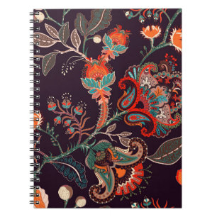 Naadloos natuur patroon. Achtergrond met groot dec Notitieboek