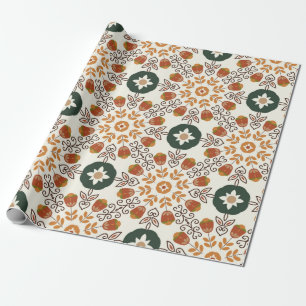 Naadloos natuurlijk abstract geometrisch patroon m cadeaupapier