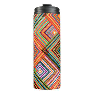 Naadloos ontwerp patchwork. Creative backgr Thermosbeker