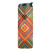 Naadloos ontwerp patchwork. Creative backgr Thermosbeker (Gedraaid links)