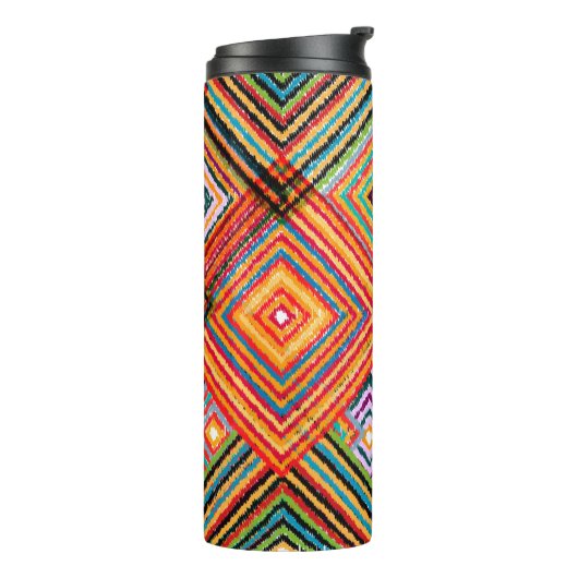 Naadloos ontwerp patchwork. Creative backgr Thermosbeker (Gedraaid links)