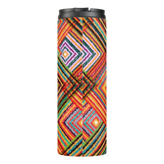 Naadloos ontwerp patchwork. Creative backgr Thermosbeker (Achterkant)