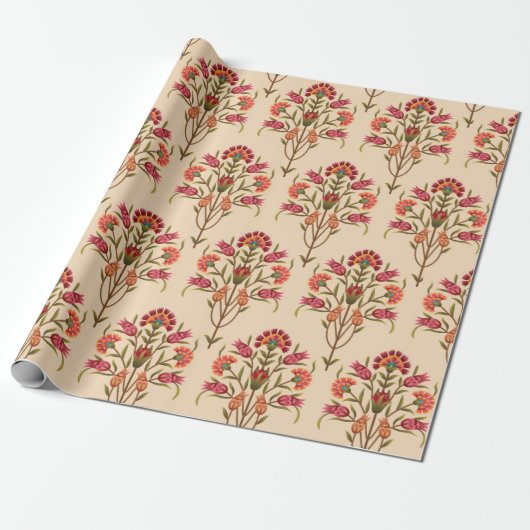 naadloos ontwerp van een muggenbloem cadeaupapier (Uitgerold)