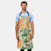 Naadloos oranje patroon, abstracte kunst. schort (Gedragen)