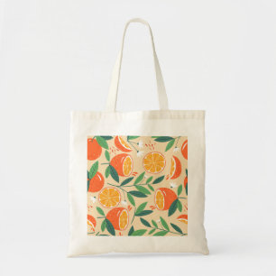 Naadloos oranje patroon, abstracte  kunst. tote bag