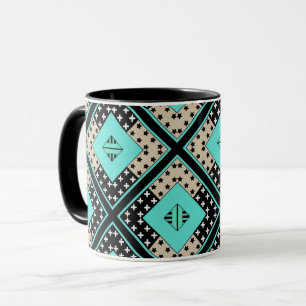 Naadloos ornamentaal retro Marokkaans Arabisch vin Mok