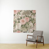 Naadloos Parijs reisbehang.  krant Wandkleed (In situ)