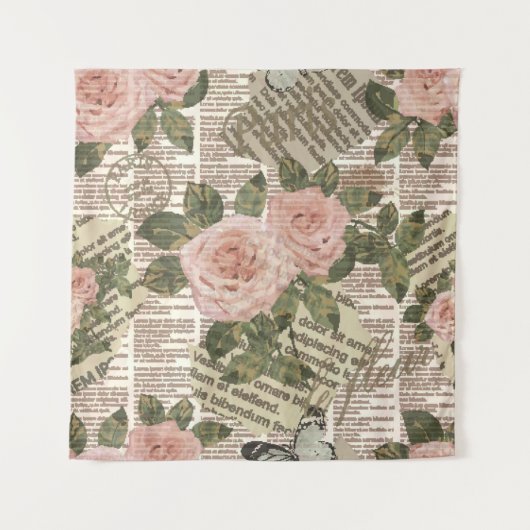 Naadloos Parijs reisbehang.  krant Wandkleed (Voorkant)