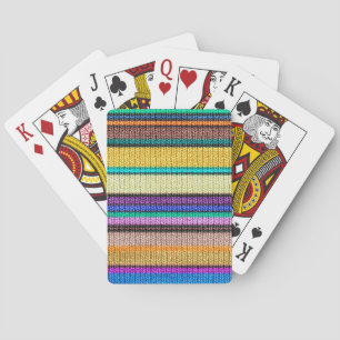 Naadloos patroon 1 met gekleurde breistaven pokerkaarten