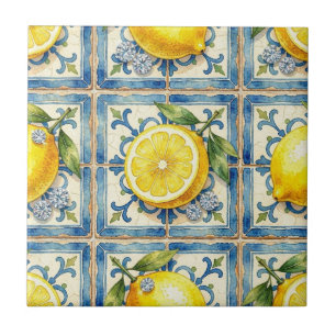 Naadloos patroon citroenen en diamanten tegeltje