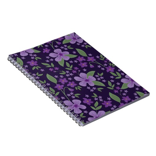 Naadloos patroon. Geweldig lila en purp Notitieboek (Rechterzijde)