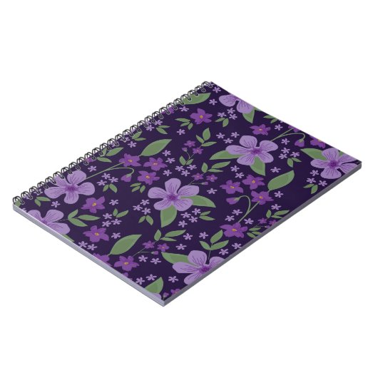 Naadloos patroon. Geweldig lila en purp Notitieboek (Linkerzijde)