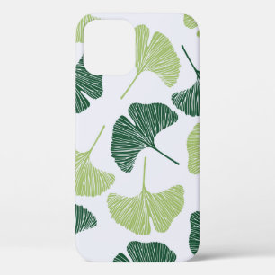 Naadloos patroon Groene ginkgo biloba iPhone 12 Hoesje