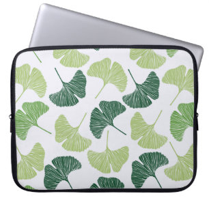 Naadloos patroon Groene ginkgo biloba Laptop Sleeve