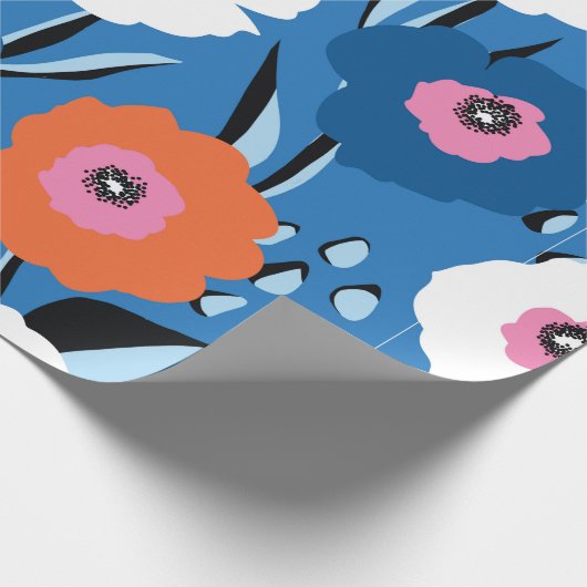 Naadloos patroon groot rood wit en blauw cadeaupapier (Hoek)