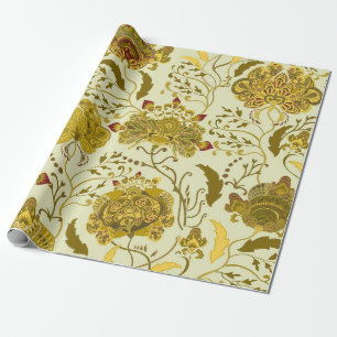 Naadloos patroon, grote indiaanse paisleybloemen.  cadeaupapier