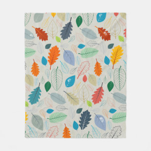 Naadloos patroon - herfst-bladeren illustreren fleece deken