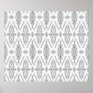  naadloos patroon in etnische stijl. Trendy h Poster