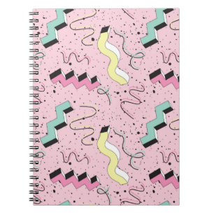 Naadloos patroon in heldere abstracte retro-stijl notitieboek