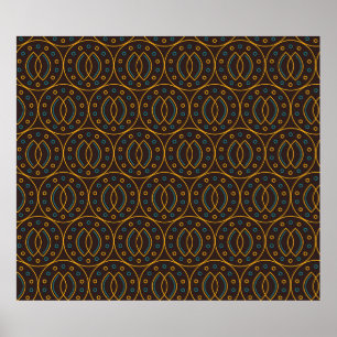 Naadloos patroon in Indonesische batikstijl op de Poster