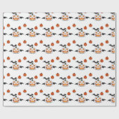 Naadloos patroon Jack O'lantern Halloween Cadeaupapier (Vlak)