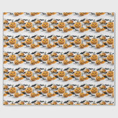 Naadloos patroon Jack O'lantern Halloween Cadeaupapier (Vlak)