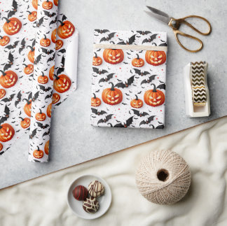 Naadloos patroon Jack O'lantern Halloween Cadeaupapier