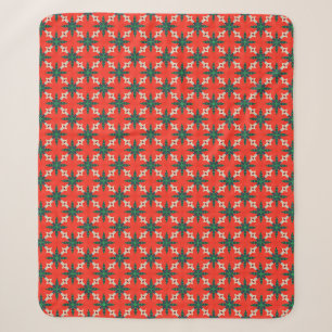 Naadloos patroon: kerstachtergrond abstract, kunst sherpa deken