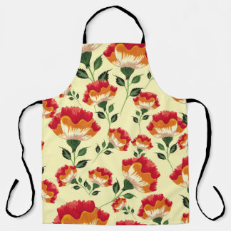 Naadloos patroon, kleurrijke bloemendecoratie. schort